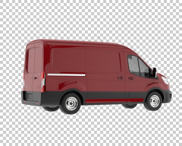Van de carga em fundo transparente. renderização em 3D - ilustração