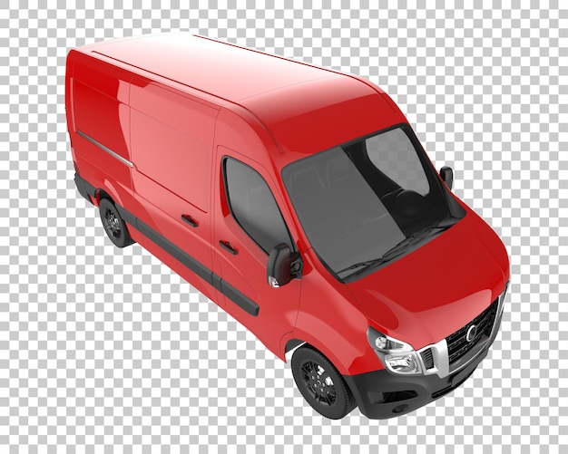 Van de carga em fundo transparente. renderização em 3D - ilustração
