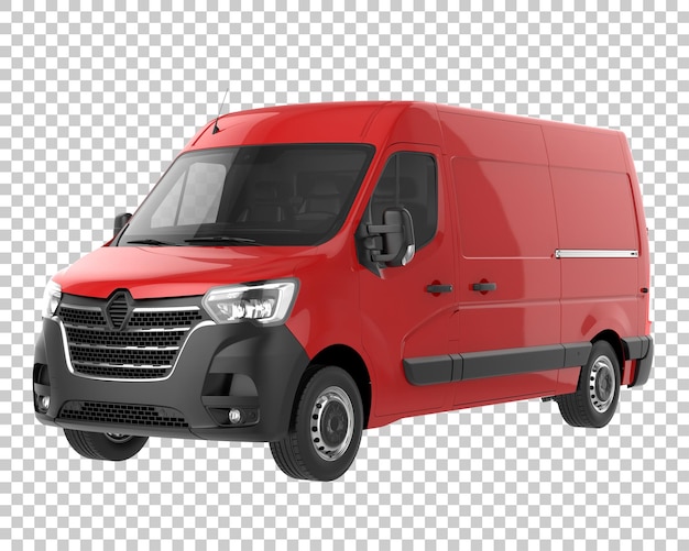 Van de carga em fundo transparente. renderização em 3D - ilustração