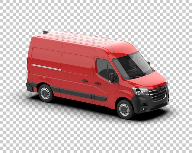 Van de carga isolado no fundo ilustração de renderização 3D