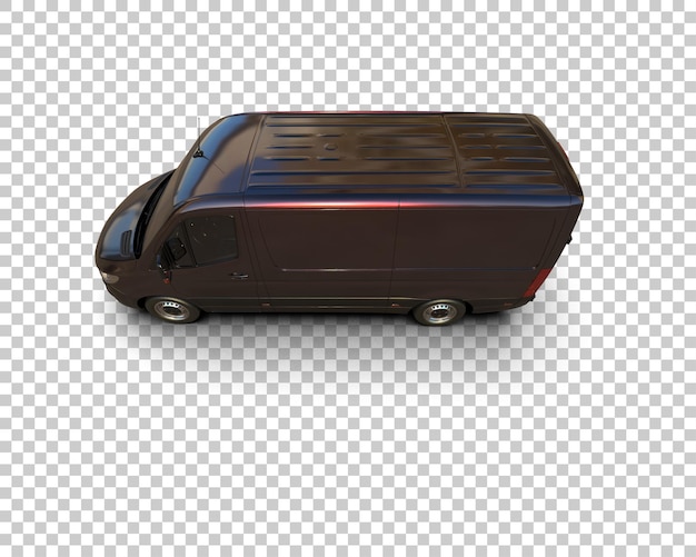 Van kargo terisolasi pada latar belakang render 3D ilustrasi