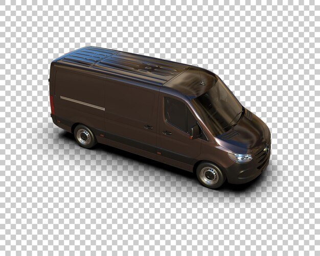Van kargo terisolasi pada latar belakang render 3D ilustrasi