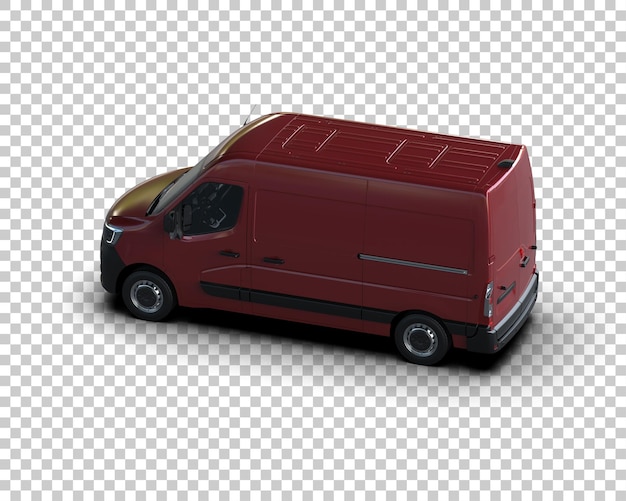 Van kargo terisolasi pada latar belakang render 3D ilustrasi