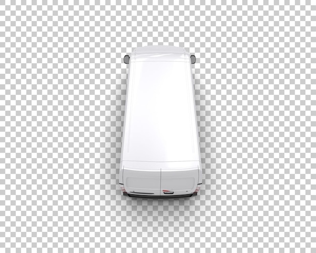 Van kargo terisolasi pada latar belakang render 3D ilustrasi