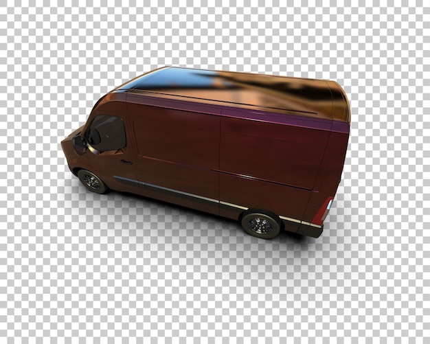 Van kargo terisolasi pada latar belakang render 3D ilustrasi