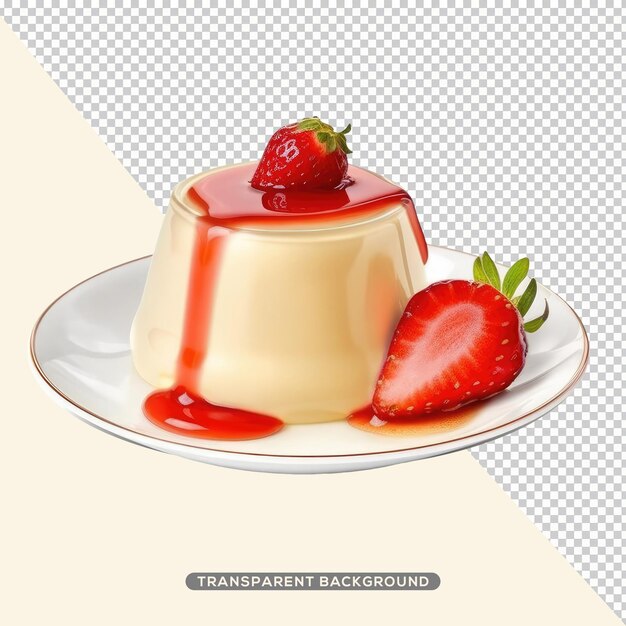 PSD vanillepudding mit beeren