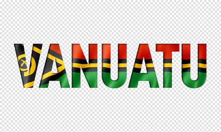 PSD vanuatu flag text font