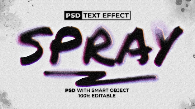 PSD vaporiser le style d'effet de texte. effet de texte modifiable.