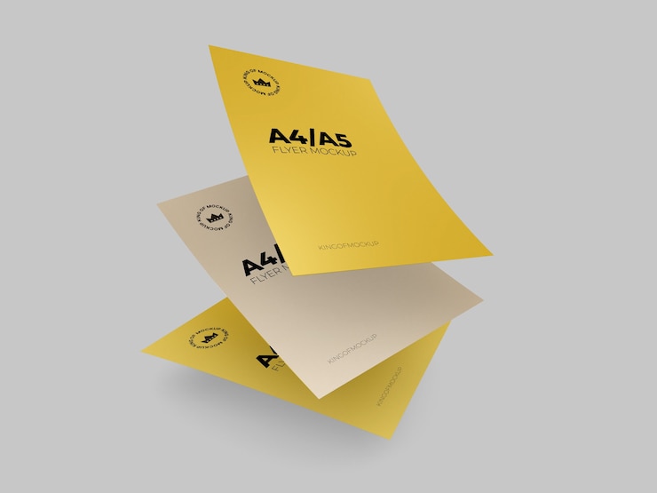 PSD vari flyer mockup carta intestata isolato