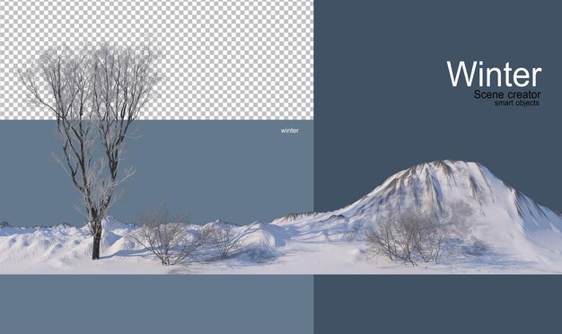 PSD várias árvores no inverno