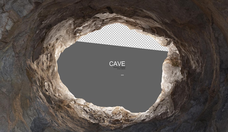 PSD varias cuevas de roca
