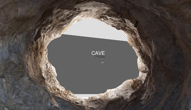 Varias cuevas de roca