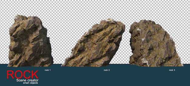 várias formas de pedras