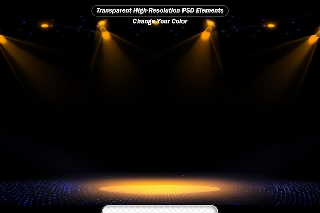 PSD varias formas de luz focos de escenario