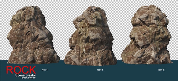 PSD varias formas de piedras