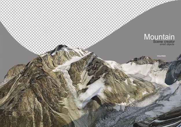 varie alte montagne coperte di neve