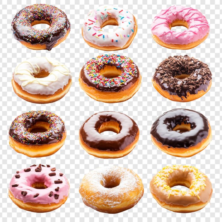 PSD una variedad de deliciosas rosquillas
