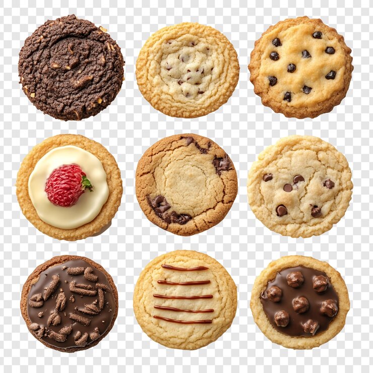 PSD una variedad de galletas deliciosas