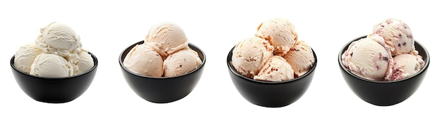 Una variedad de sabores de helado