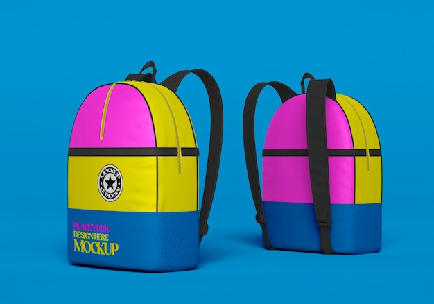 PSD variedade de mochilas escolares coloridas