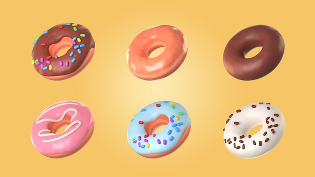 PSD variedade de mock-up de donuts