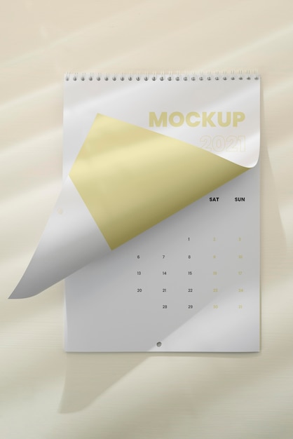 PSD variedade mínima de mock-up de calendário