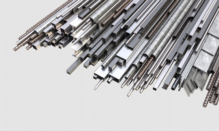 PSD varietà di profili e barre metalliche