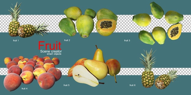 PSD variété de fruits