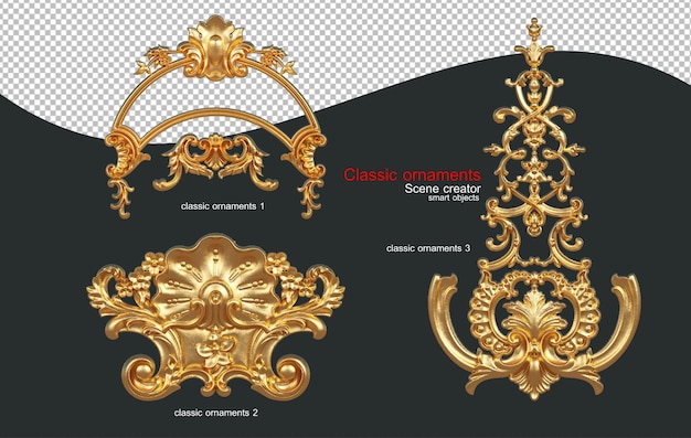 Variété d'ornements classiques