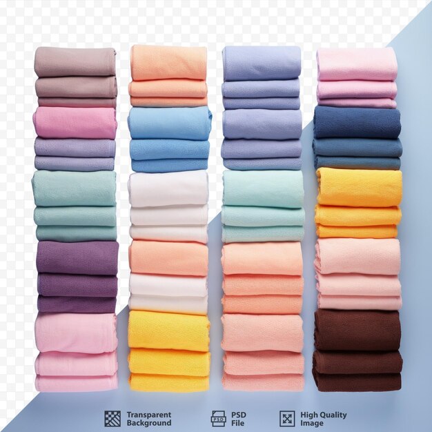 PSD variété de serviettes de bain en terry