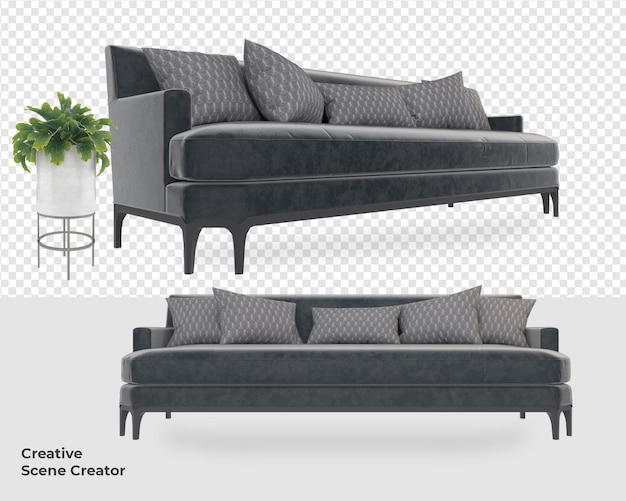 PSD vários modelos de design de móveis de decoração de cadeira de sofá