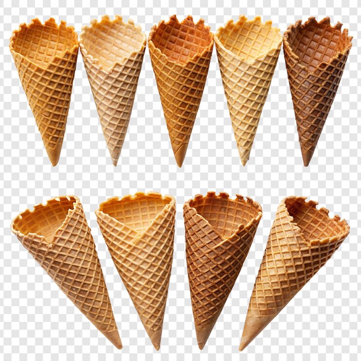 PSD various empty ice cream cones
