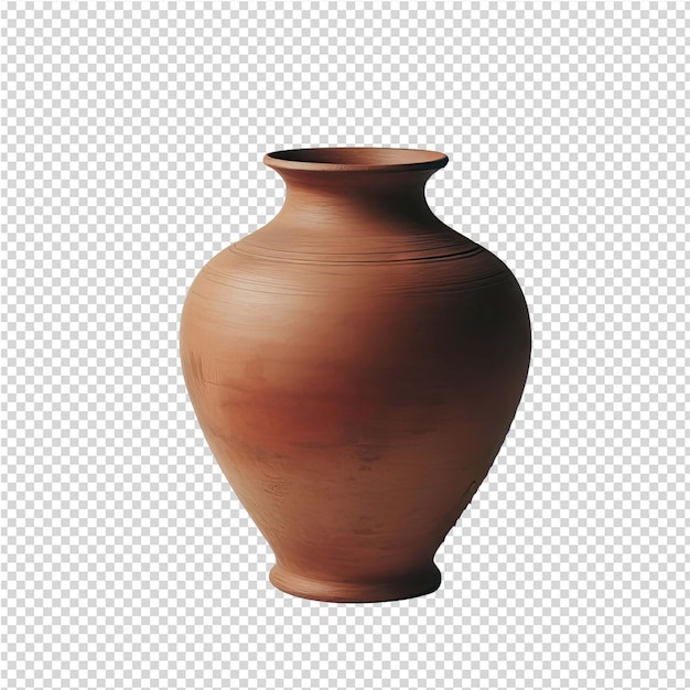 PSD un vase brun avec le mot 