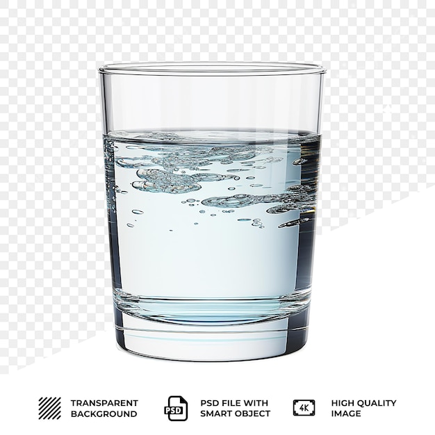 PSD vaso de agua aislado con psd