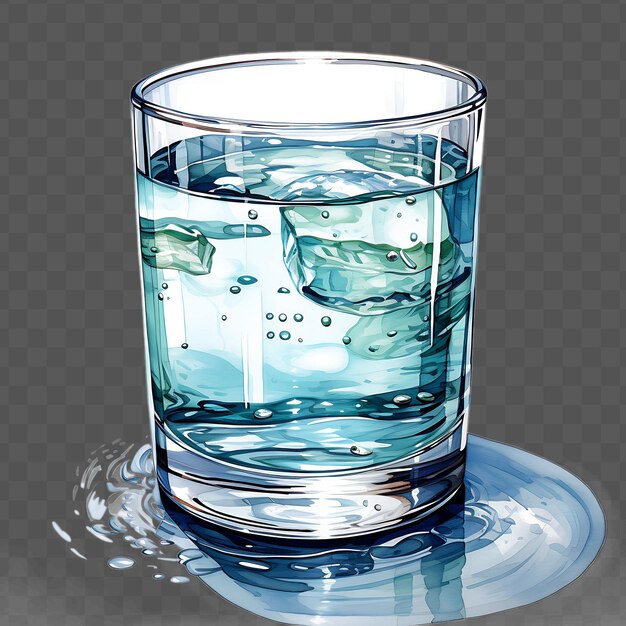 Un vaso de agua con las palabras 