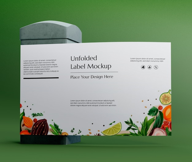 Vaso con design mockup di etichetta