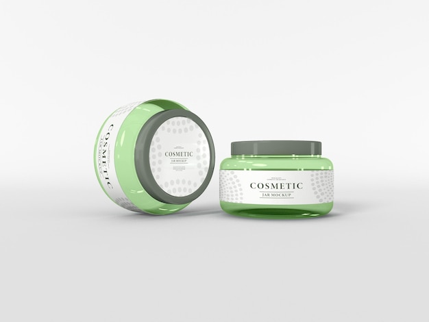Vaso cosmetico con mockup di imballaggio in scatola