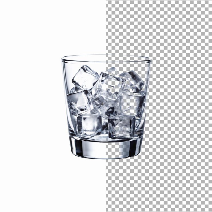 Vaso de cubos de hielo