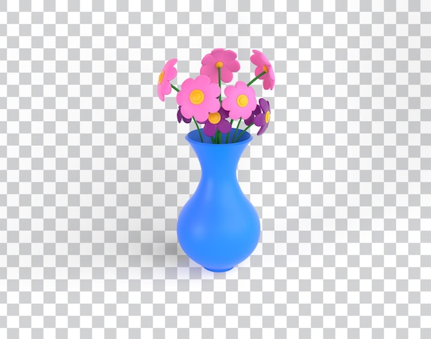 PSD vaso de flor