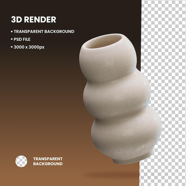 Vaso de flores 3D