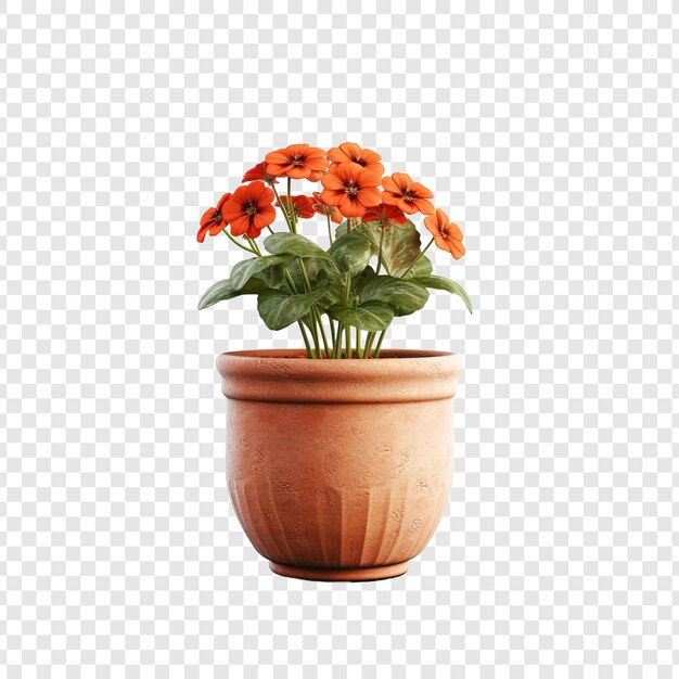 PSD vaso de flores isolado sobre um fundo transparente