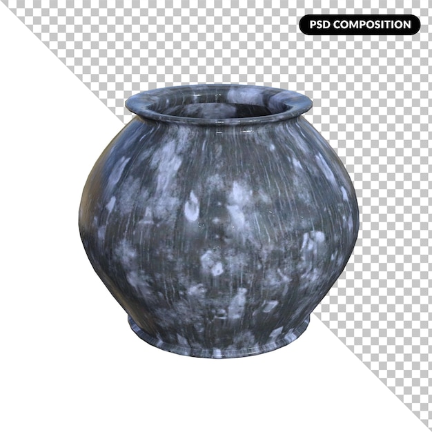 Vaso dei vasi delle terraglie isolato 3d