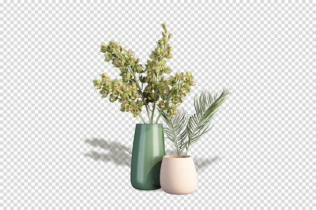 Vaso di fiori in rendering 3d