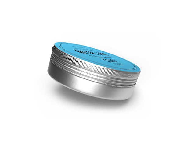 Vaso di latta in metallo 3D Mockup Design Rendering 3D