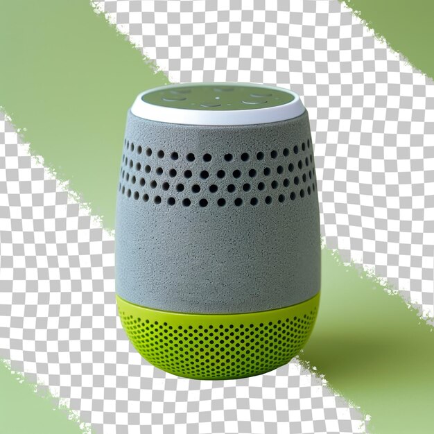 PSD un vaso con un diseño verde y amarillo en él