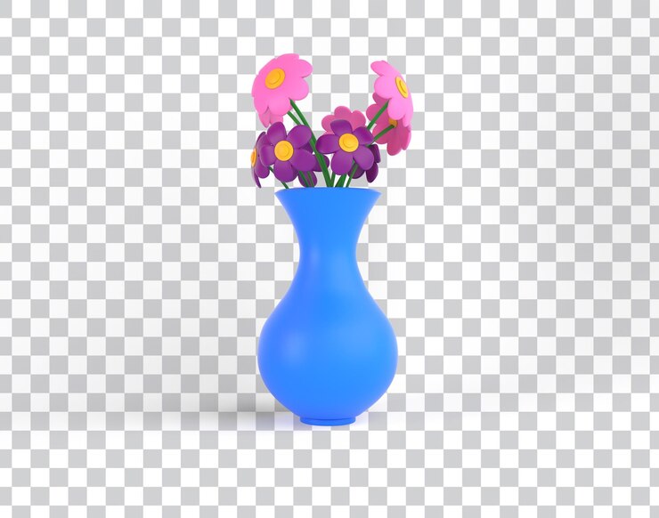 PSD vaso de flores