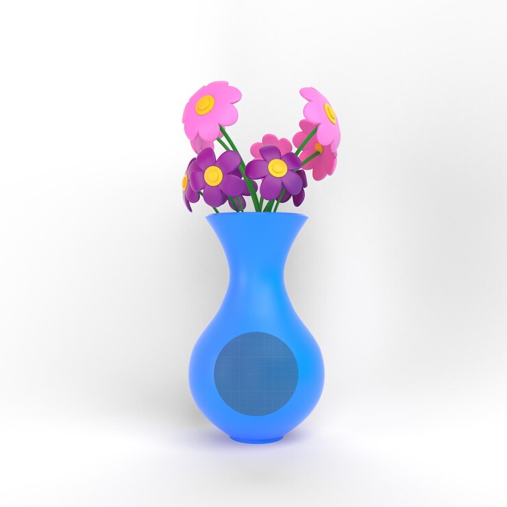 PSD vaso de flores