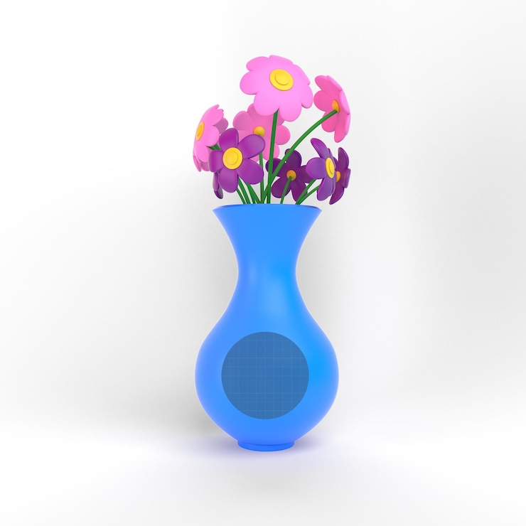 PSD vaso de flores