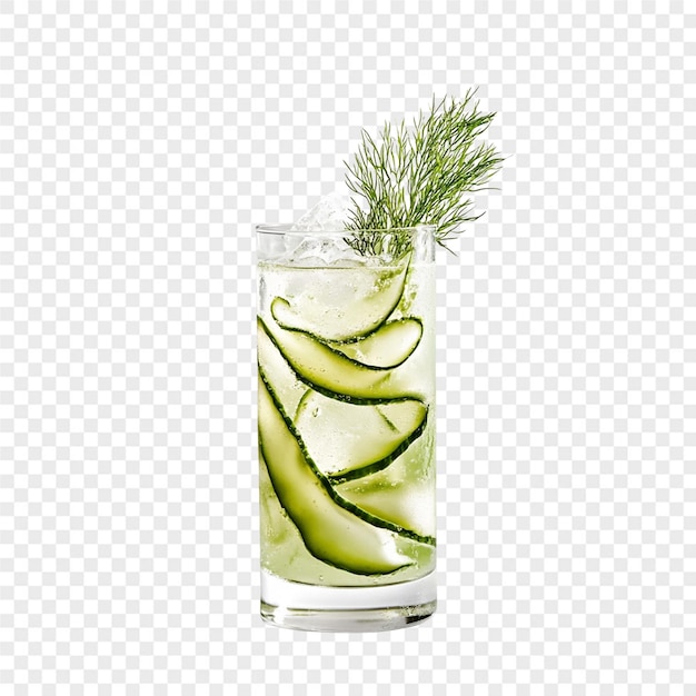 un vaso de ginebra con limón y lima