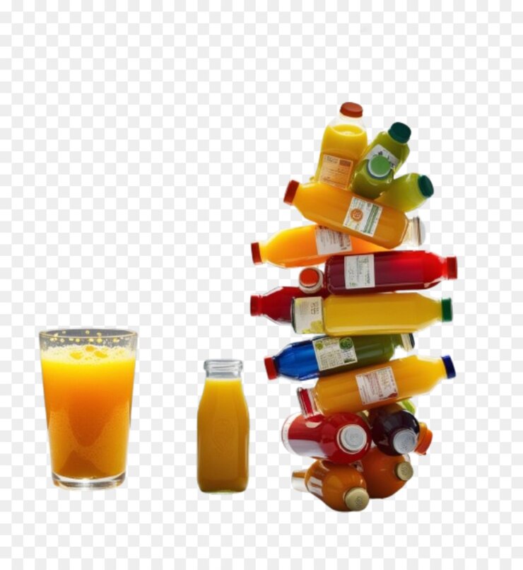 PSD vaso de jugo fresco png bebida transparente clipart